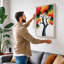 Autumn Tree in Watercolour Botanical - Wrapped Canvas-1815979277-1815979313