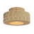 Kristin 1-E26 Light Farmhouse Boho Paper Shade Dimmable Vintage Flush Mount Light Fixture