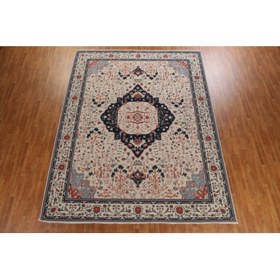 Tapis turc Kashan Mohtasham noué à la main 10 x 13
