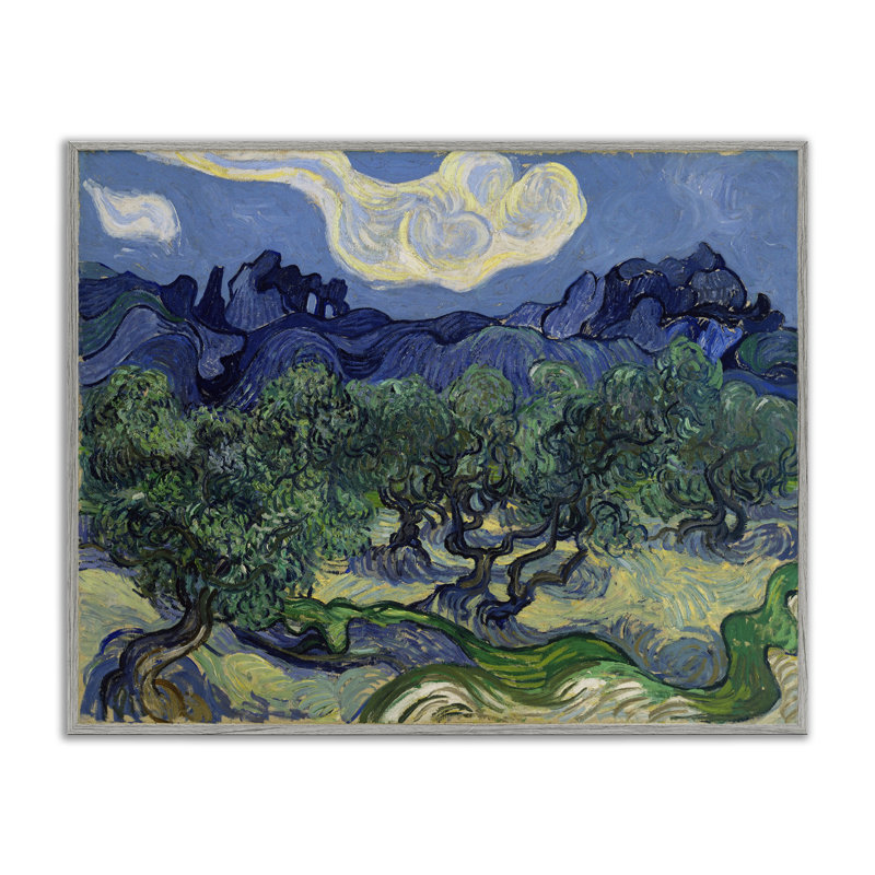 «Van Gogh Olive Trees», art de la giclée par one1000paintings, Estampe numérique Farmhouse, H 11 po x l 14 po