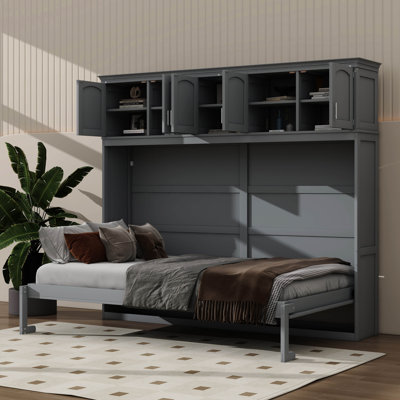Wall-Mounted Murphy Bed – Comes With Top Storage Units