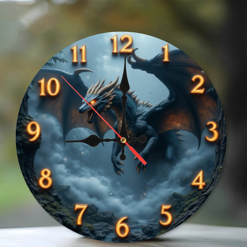 Horloge murale dragon