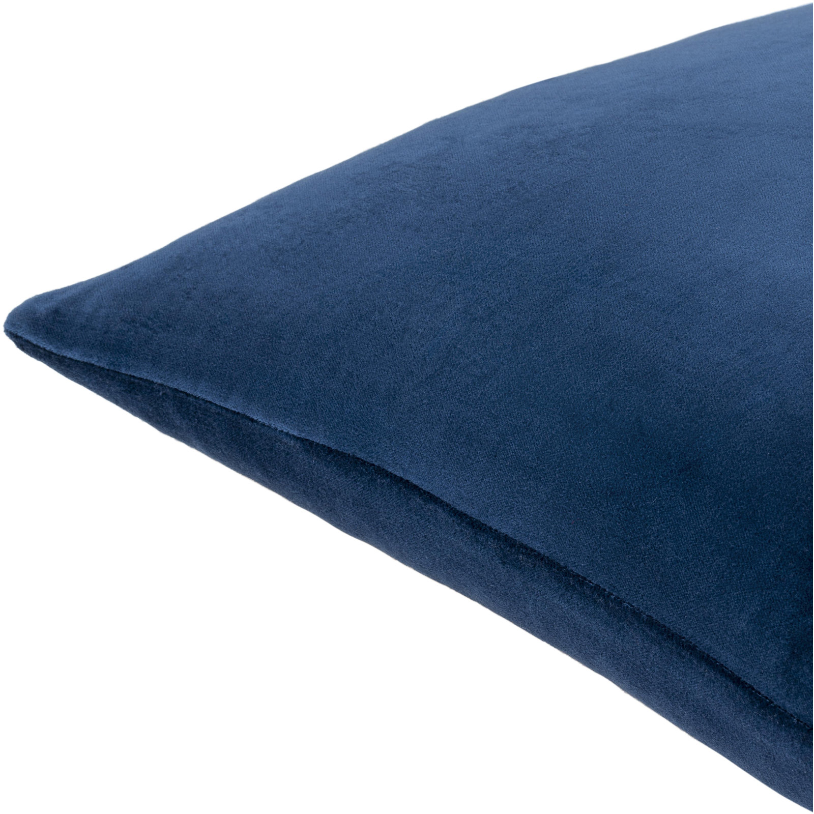 Denny Cotton Throw Square Pillow, 20"H x 20"W, Dark Blue, Down