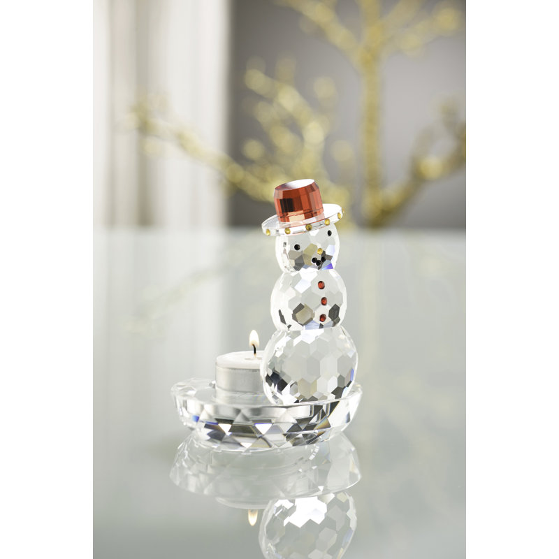 Porte-votive en cristal 3,9 po avec bougie incluse
