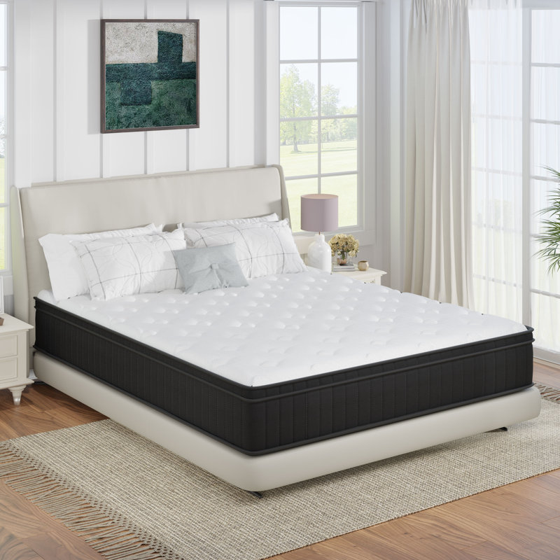HIMMLINE Medium Cooling Memory Foam Hybrid Mattresses in a Box with CertiPUR-US Certified Foam, Queen, 12"