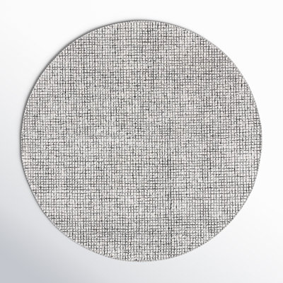 Rowe Ivory Black Hand-Tufted Checkered Rug
