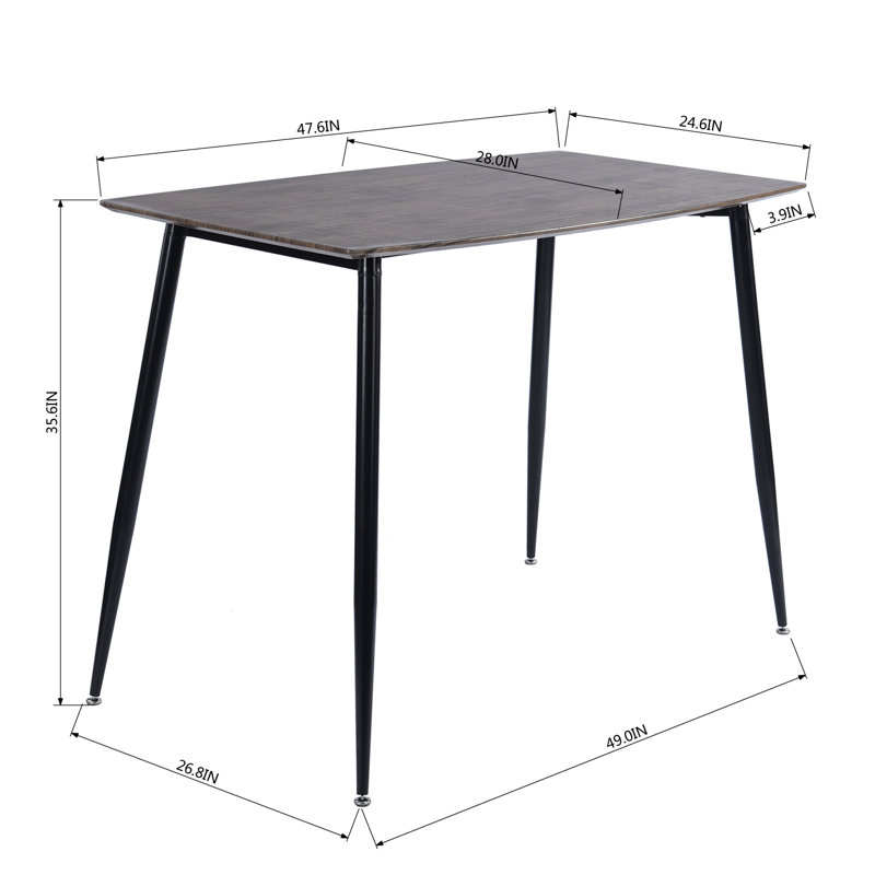 Langlois Metal Base Dining Table