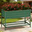 Boîte à fleurs en métal, lit de jardin surélevé galvanisé, avec pieds, tablette de rangement et doublure de lit-404336796