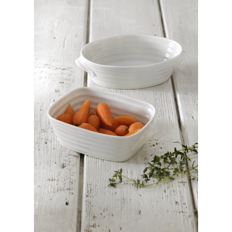 Portmeirion Sophie Conran blanc mini boulanger rectangulaire 6 po x 4 po