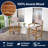 Waldo Coastal Foldable Acacia Wood Outdoor Director Chairs with Beige Diamond-Quilted Cushions, Teak Brown for Patio & Balcony-1646359697