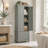 Ramona Freestanding Linen Cabinet With Drawers, Adjustable Shelf, Grey