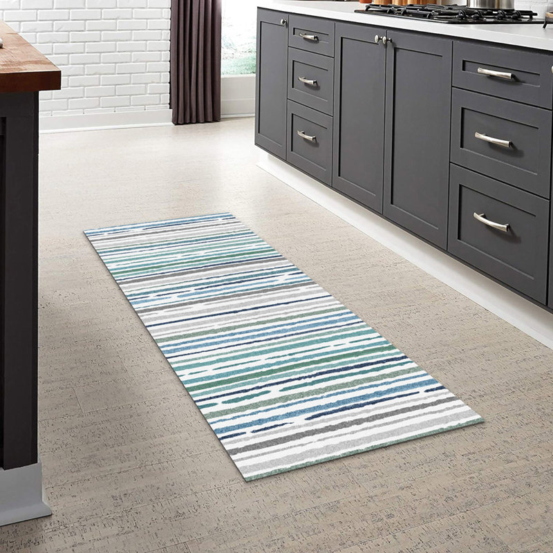 Tapis antidérapant intérieur et extérieur lavable, Tapis de couloir 2 pi x 5 pi 6 po