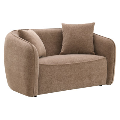 Keith Loveseat with 2 Pillows in Brown