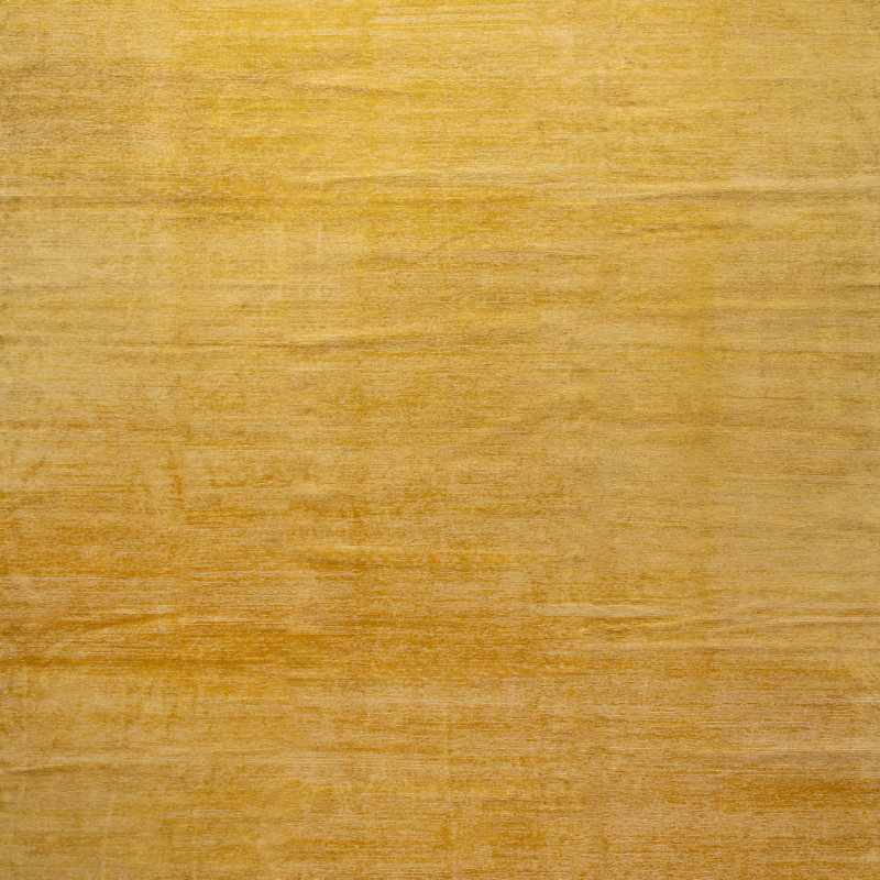 Yellow Modern Tibetan Wool Rug - 14'2" x 15'