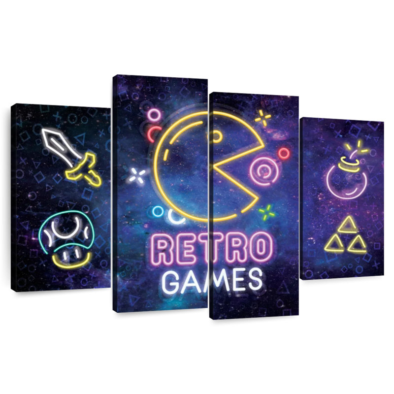 Keiraleigh Neon Retro Jeux, H 22 po x l 36 po