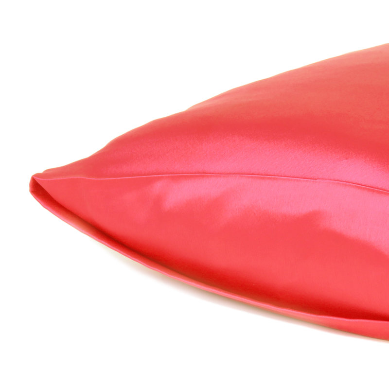 Taies d'oreiller en satin, Grand, Rouge coquelicot