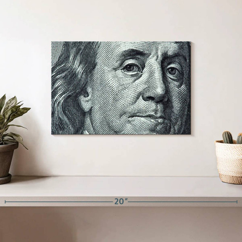 Leisha Benjamin Franklin, 8" H x 12" W