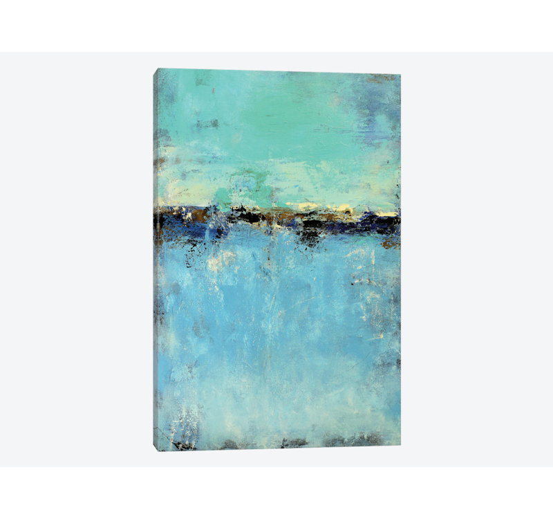 « abstract seascape ix », reproduction sur toile, H 12 po x l 8 po x P 0,75 po, Pas de tapis, Toile tendue