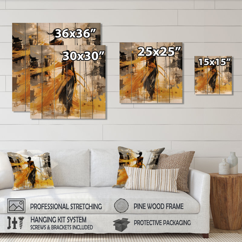 Heimke - Décoration en bois tendance sur bois de pin naturel, H 25 po x l 25 po