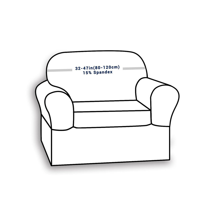 Housse pour fauteuil à coussins carrés, Bleu