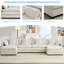 Canapé modulaire surdimensionné en velours côtelé 6 places avec poufs mobiles Boneless-937506920