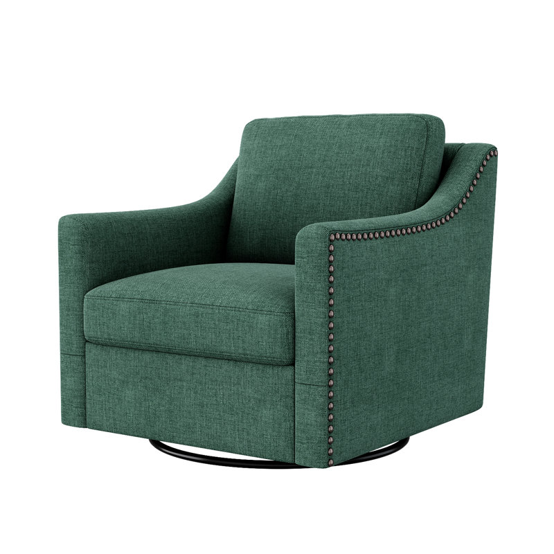 360 Degree Rotating Chair, Stylish And Functional. Cotton Linen Cover. Construction. Ideal For Various Spaces. 63.16Lb Weight Swivel Armchair, Ergonomic Breathable. Comfortable Seating. Frame. For