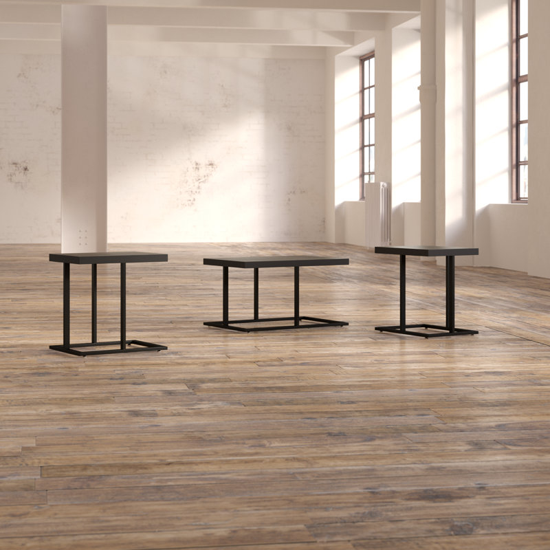 Airdon Bronze & Black Cantilevered Coffee Table Set
