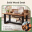 Bureau en bois massif de 63 pouces