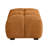 Rectangular Upholstered Tufted Ottoman With Block Legs In Orange