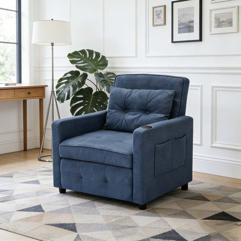 Fauteuil-lit ajustable Sleeper Chair 3-en-1, Bleu