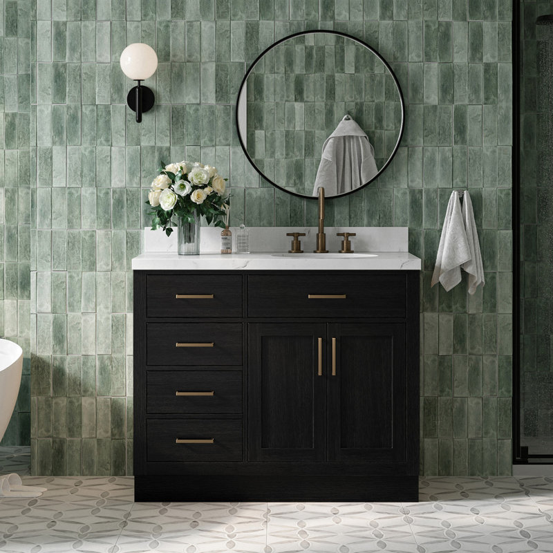 42" Single Bathroom Vanity Base only, White