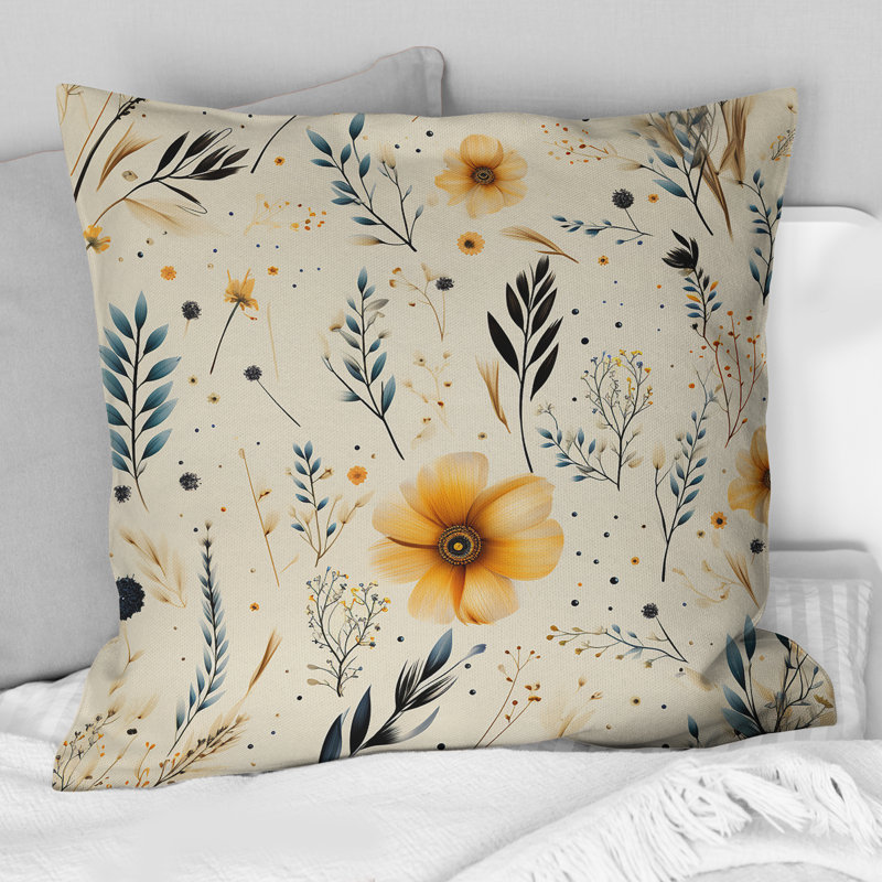 Nomadic Whispers Boho Pattern - Geometric Printed Throw Pillow, 16" H x 16" W