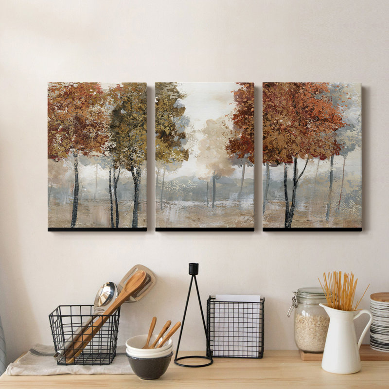 Trees of Copper Mountain - Toile tendue avec châssis de qualité supérieure - Prêt à être accroché