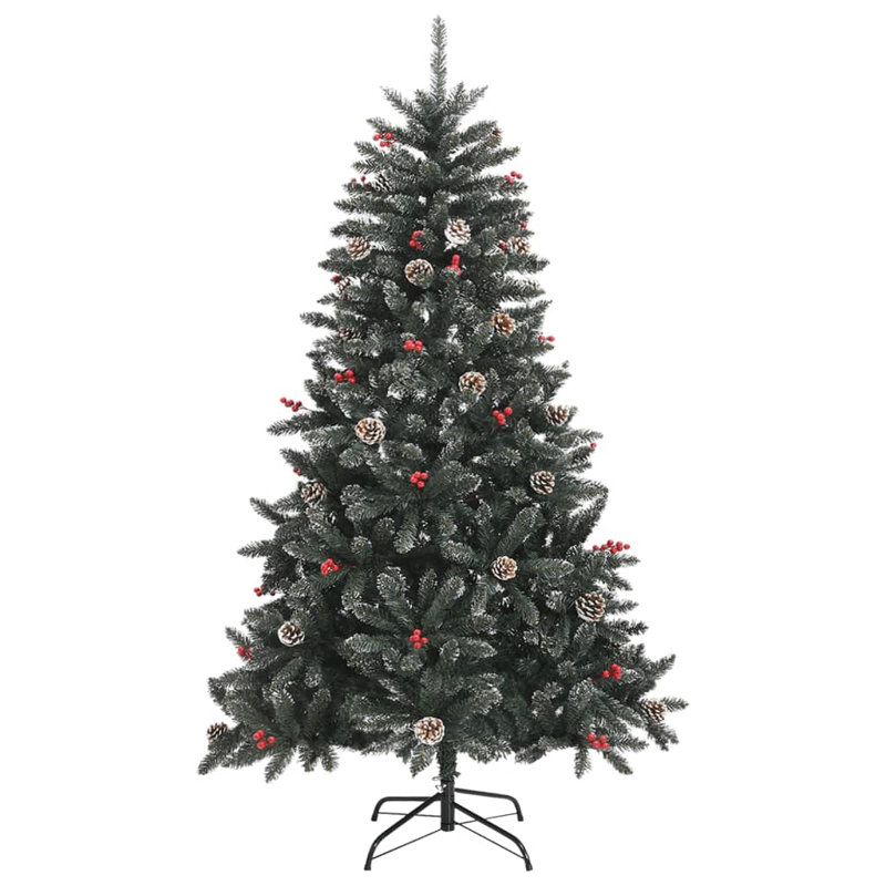 Christmas Tree Decoration Artificial Xmas Tree with Stand Green PVC, Not Pre-Lit, 3.1'