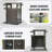 Grill Carts With Storage And Wheels, Brown