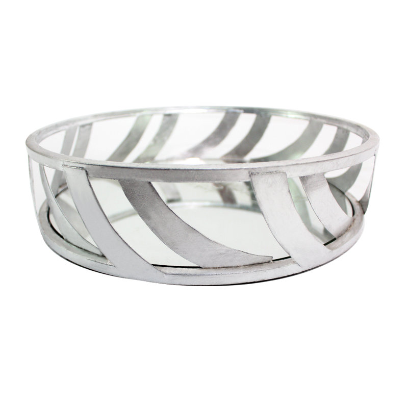 Sultan Metal Tray - Set of 2, Silver