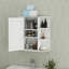 Armoire à pharmacie de salle de bain avec miroir, 3 tablettes réglables
