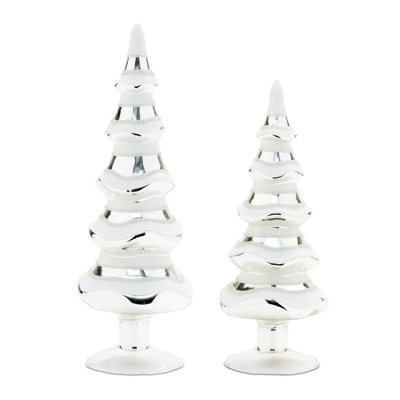 Snowy Glass Pine Tree