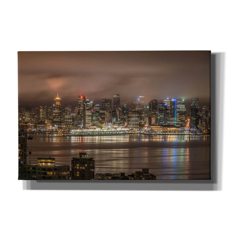 «Vancouver Night» par Tim Oldford, H 12 po x l 18 po x P 0,75 po