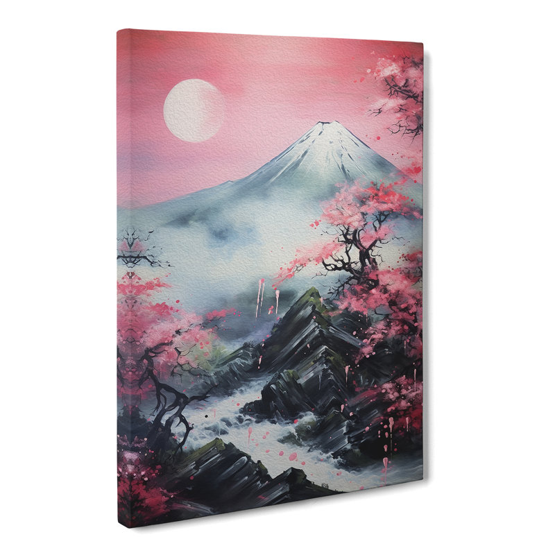 Japanese Mountains Abstract - Print, 50cm H x 35cm W x 3cm D