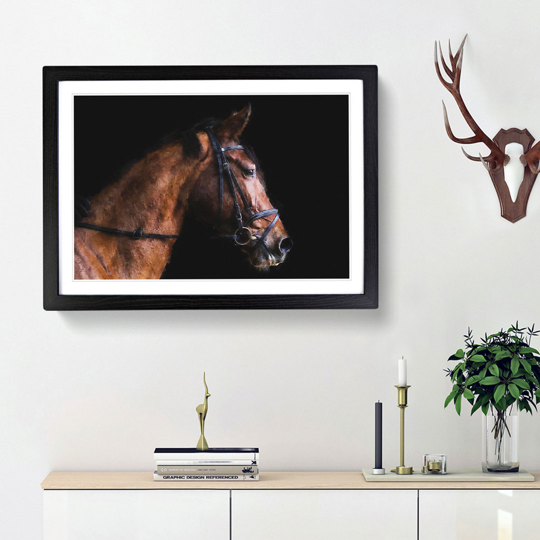 Horse Portrait - Picture Frame Painting Print