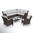 8-Person 97-inch Outdoor Wicker L-Shaped Patio Sectional with Cushions