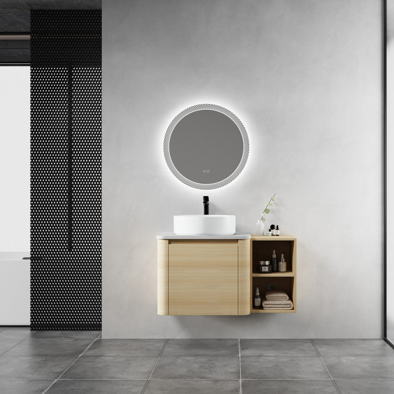 Meuble-lavabo mural avec lavabo d'art en céramique
