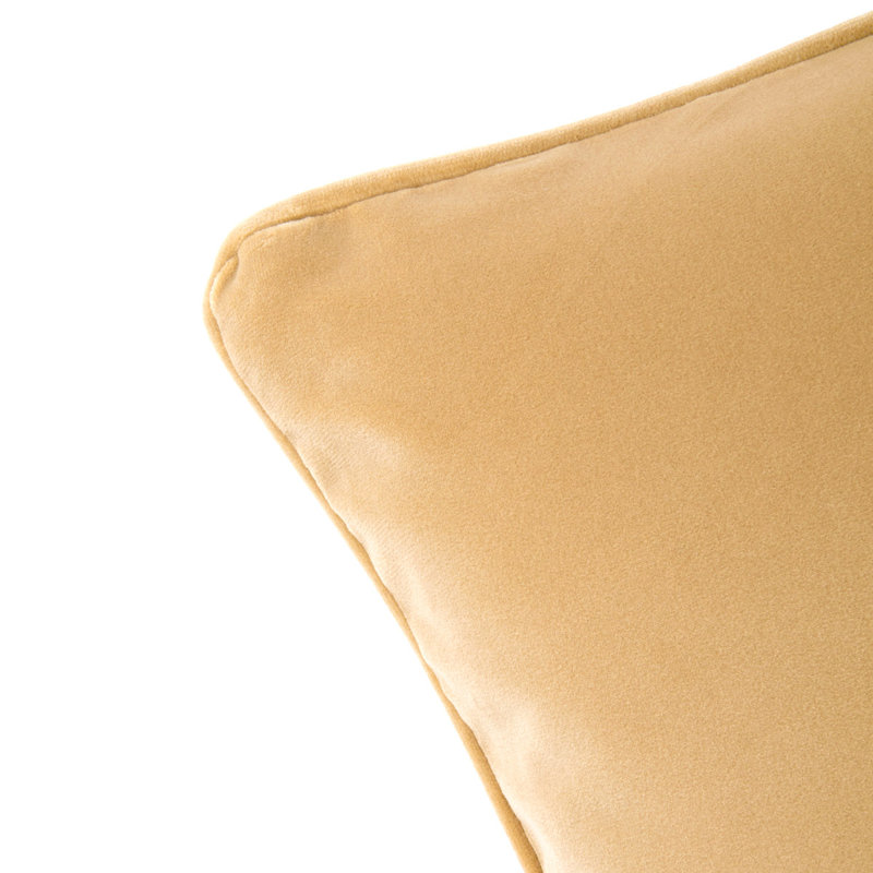 DIVAN Velvet Pillow Cover & Insert, Square 18", Cream