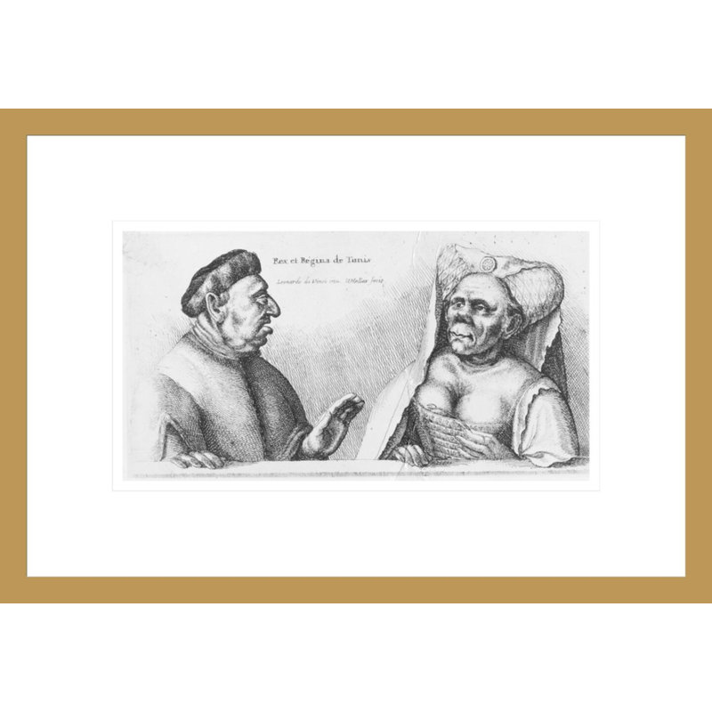 «Rex et Regina de Tunis» par Leonardo Da Vinci, impression giclée encadrée, H 11,63 po x l 16,75 po