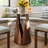 35" Modern Breakfast Table, Small Dining Table For Breakfast Nook & Compact Spaces, Glossy Pandora Sintered Stone Top With Bronze Metal Base-1917799528-1917799529-1917799534