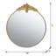 Grand miroir mural rond de 36 po x 41 po avec cadre en métal doré, miroir décoratif circulaire pour le vestibule de la chambre à coucher du salon