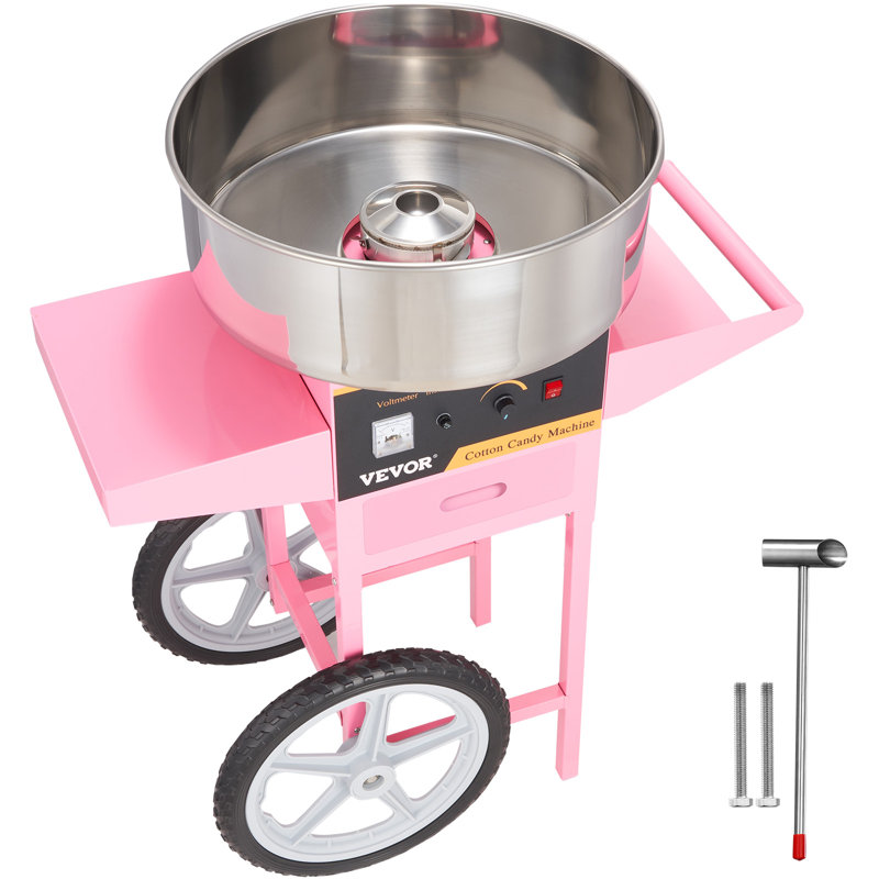 VEVOR Electric Hard Candy and Cotton Candy Machine with Cones