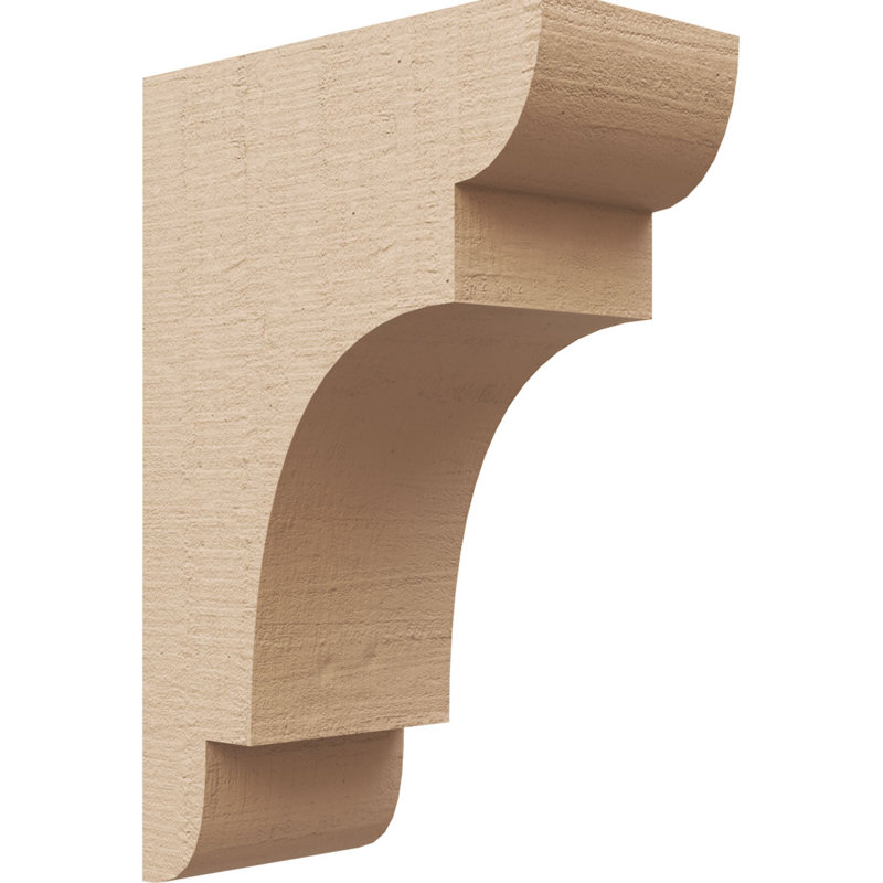 New Brighton cèdre brut grain de bois TimberThane Corbel, apprêté brun clair, H 12 po x l 4 po x P 8 po