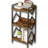 3 Tier Bookshelf For Small Space, Small Metal Bookshelf For Books, Organizers And Storage For Office, Living Room, Bedroom, Rustic Bookshelf, Table